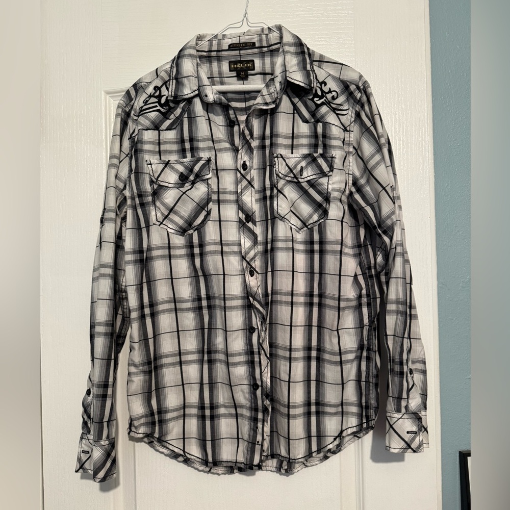 Helix Monochrome Plaid Shirt